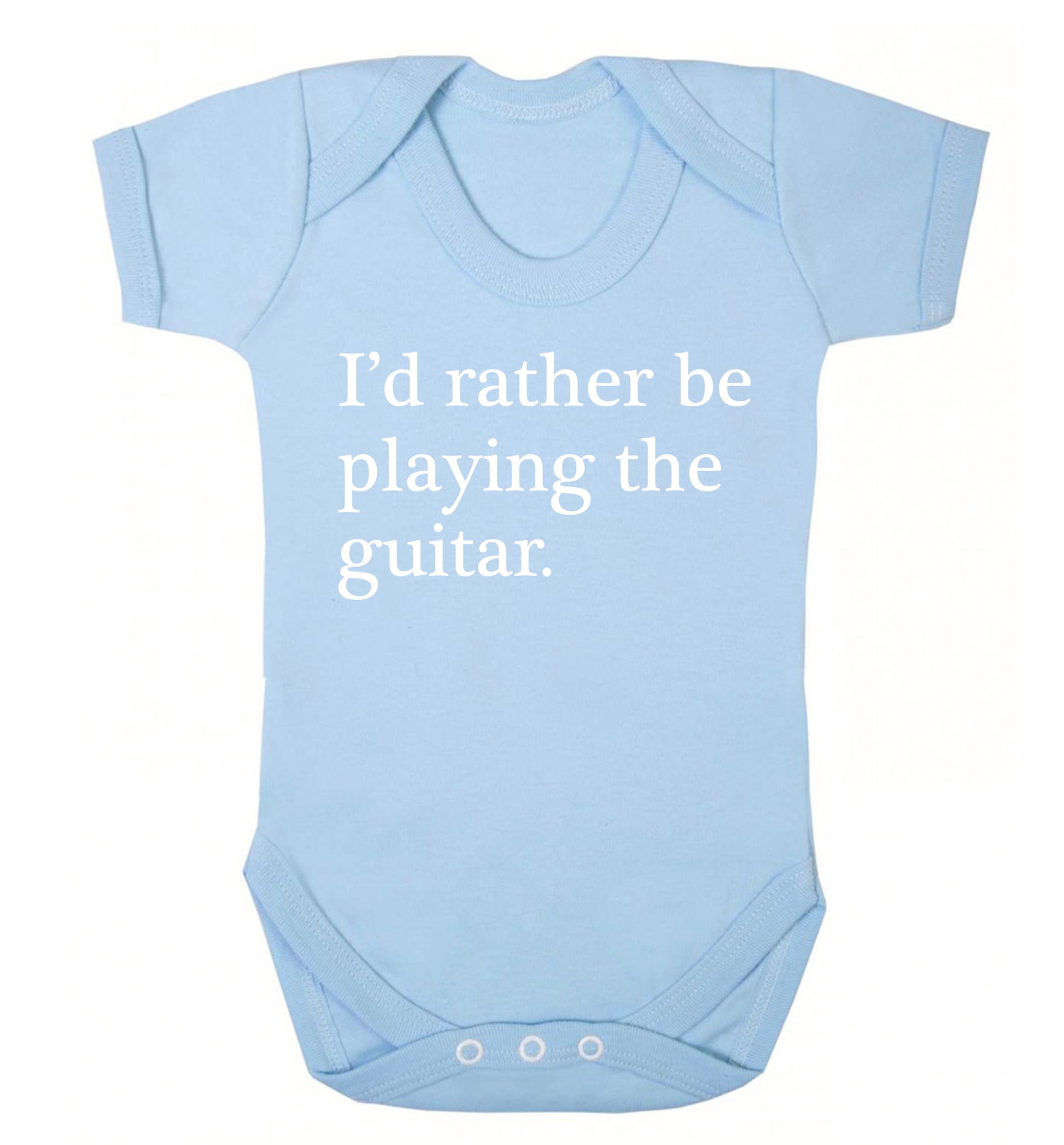 I'd rather be playing the guitar Baby Vest pale blue 18-24 months