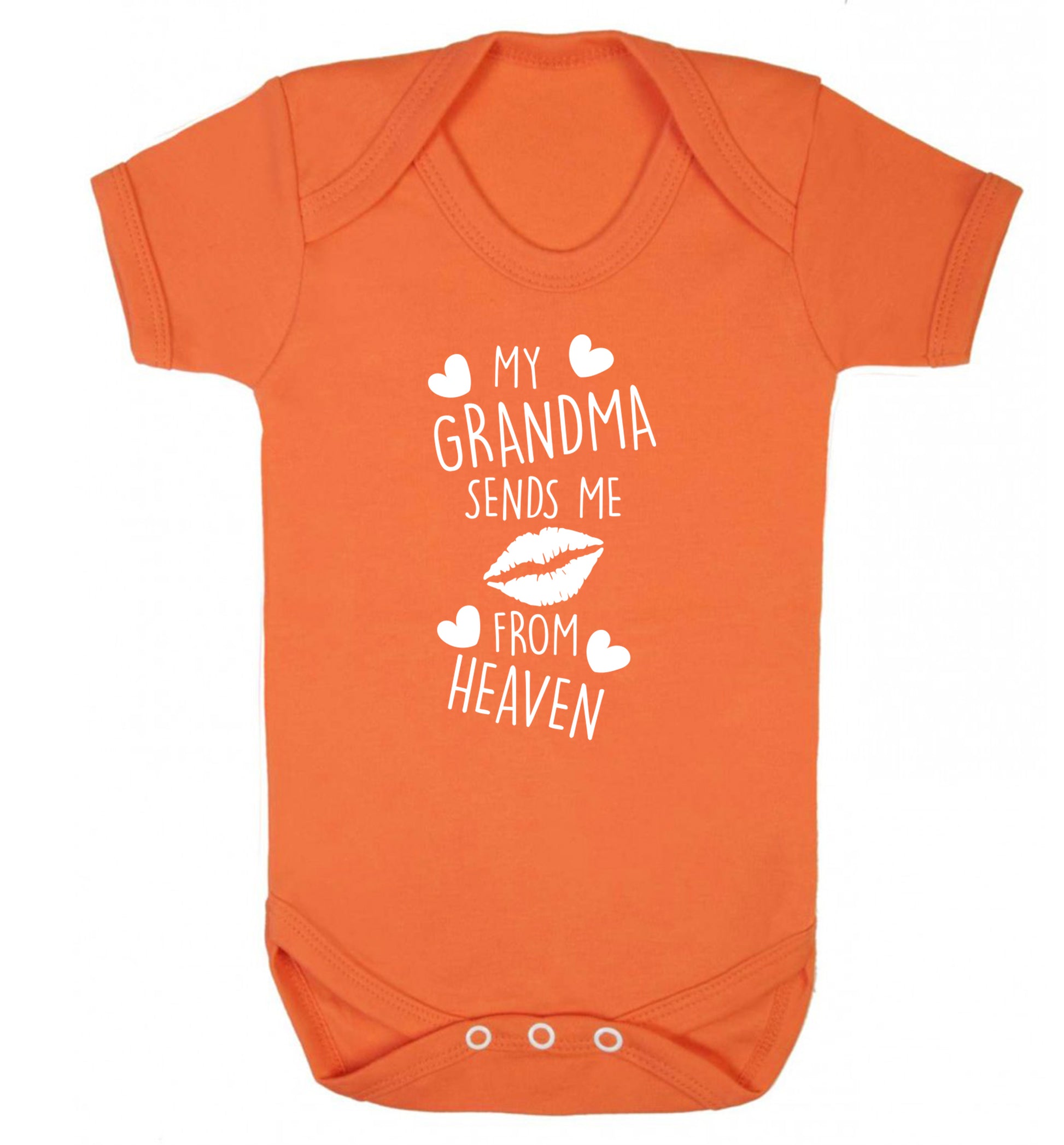 My grandma sends me kisses from heaven Baby Vest orange 18-24 months