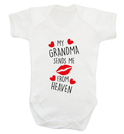 My grandma sends me kisses from heaven Baby Vest white 18-24 months