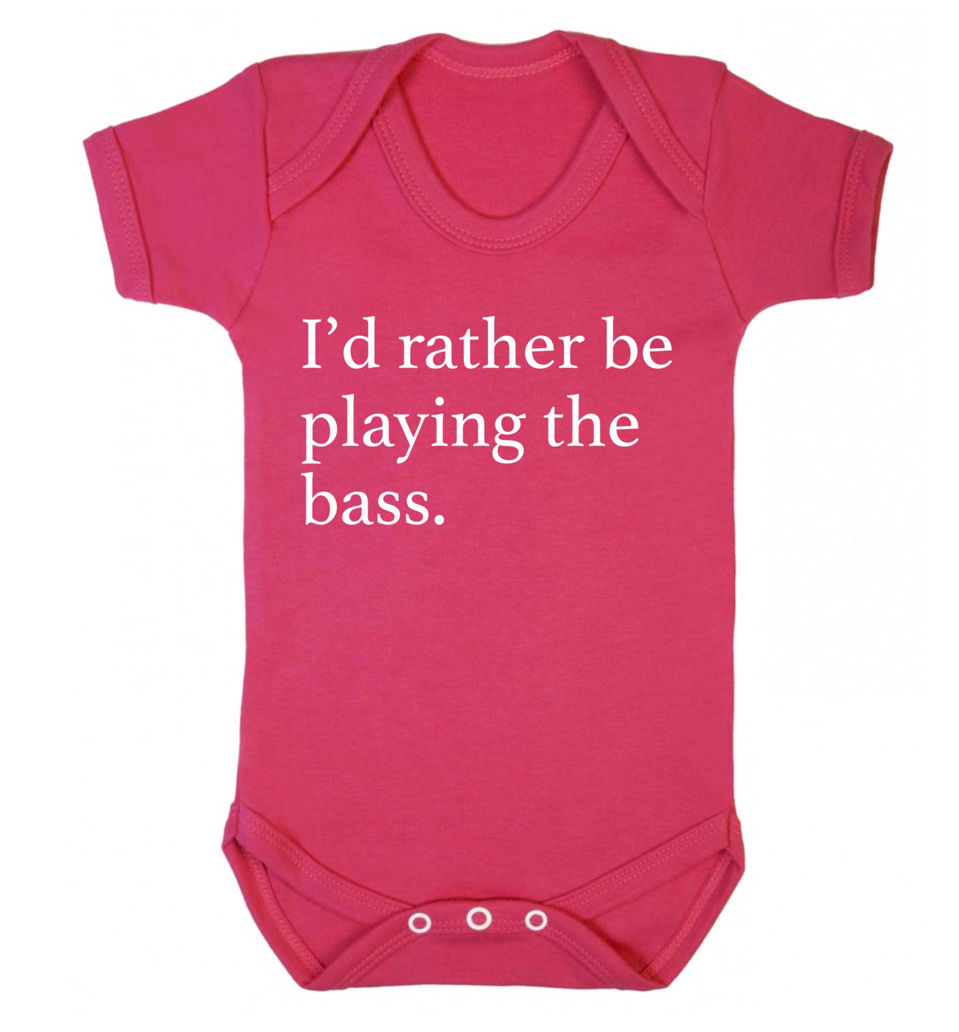 I'd rather by playing the bass Baby Vest dark pink 18-24 months