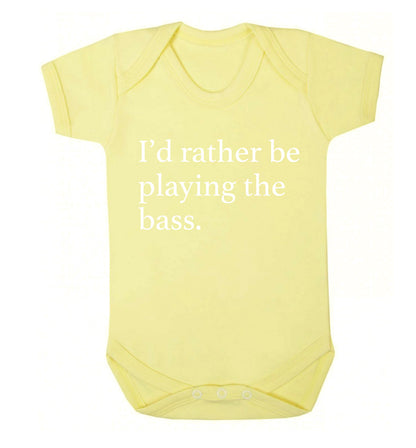 I'd rather by playing the bass Baby Vest pale yellow 18-24 months