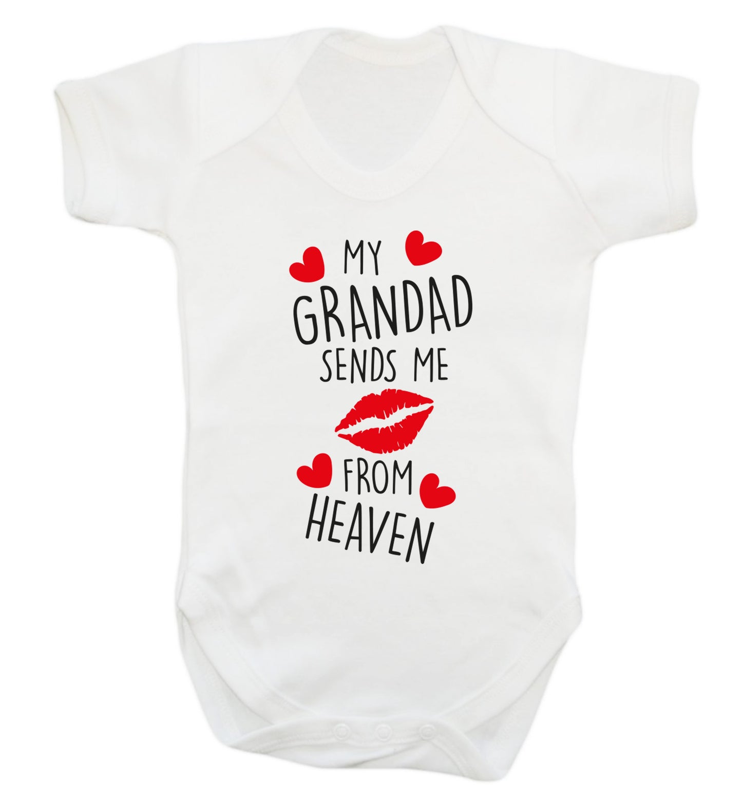My grandad sends me kisses from heaven Baby Vest white 18-24 months