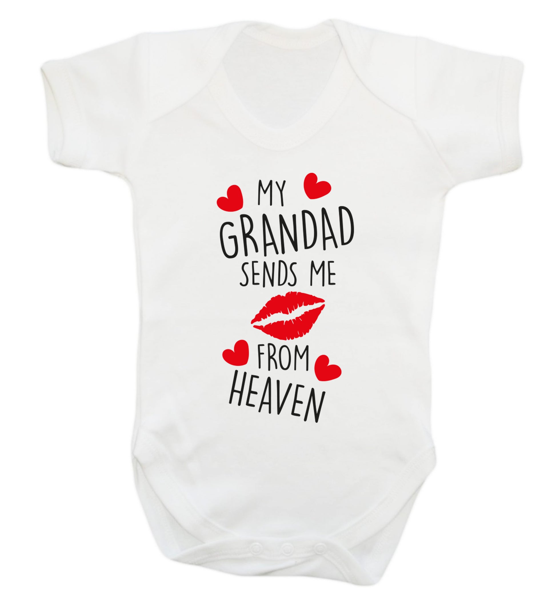 My grandad sends me kisses from heaven Baby Vest white 18-24 months