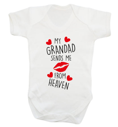 My grandad sends me kisses from heaven Baby Vest white 18-24 months
