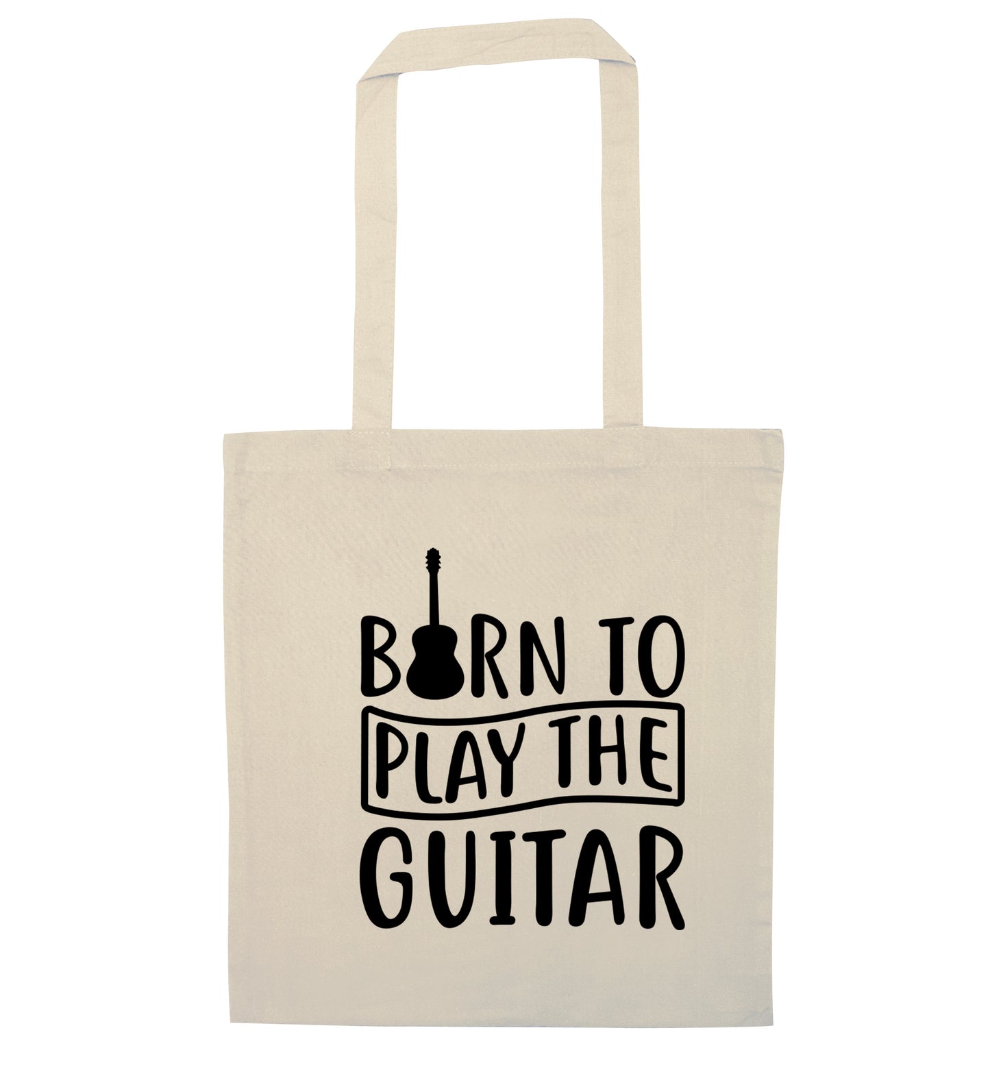 Born to play the guitar natural tote bag