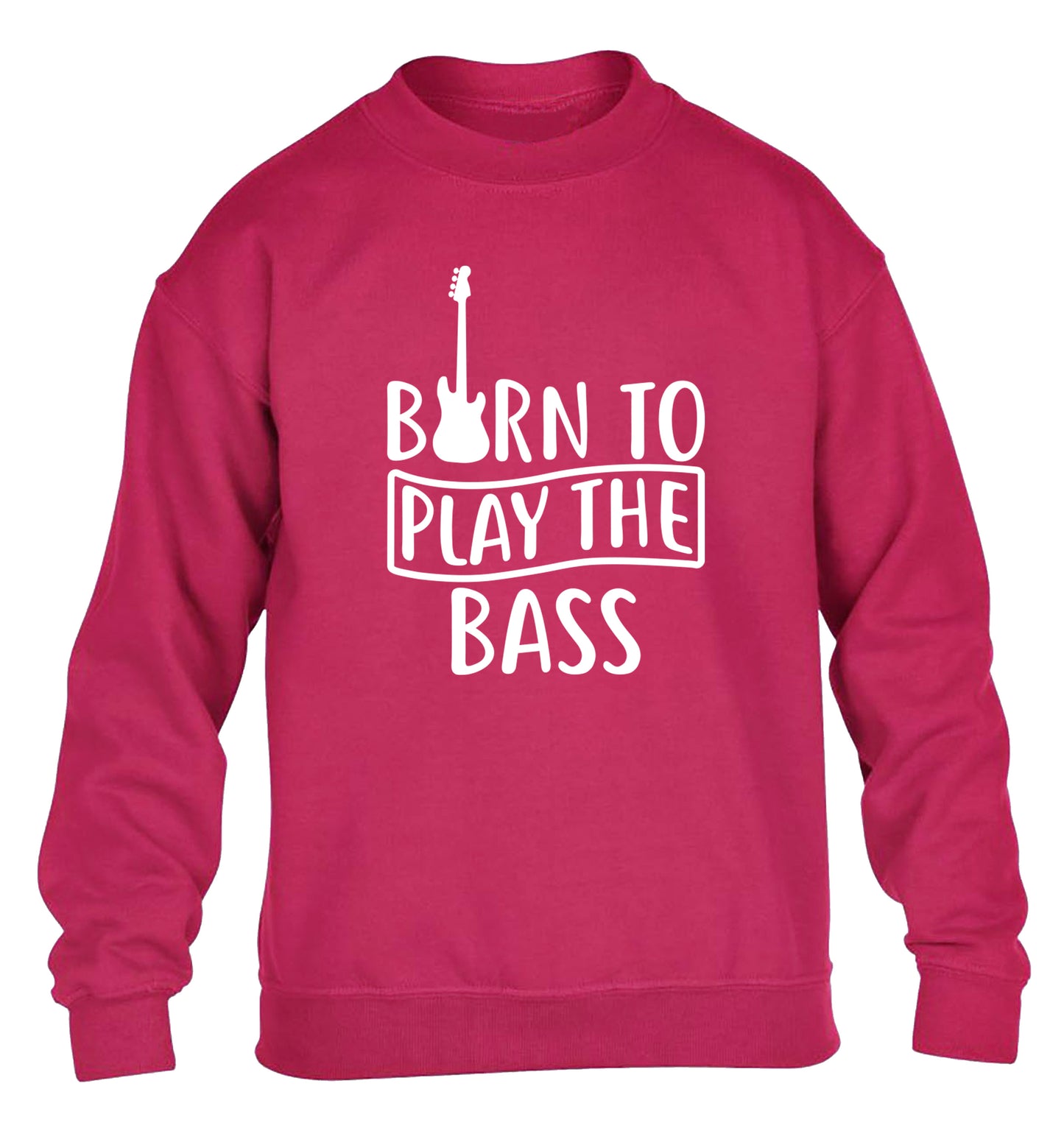 Born to play the bass children's pink sweater 12-14 Years