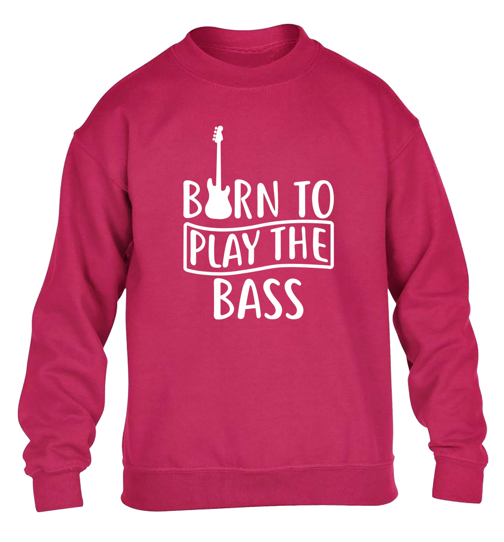 Born to play the bass children's pink sweater 12-14 Years