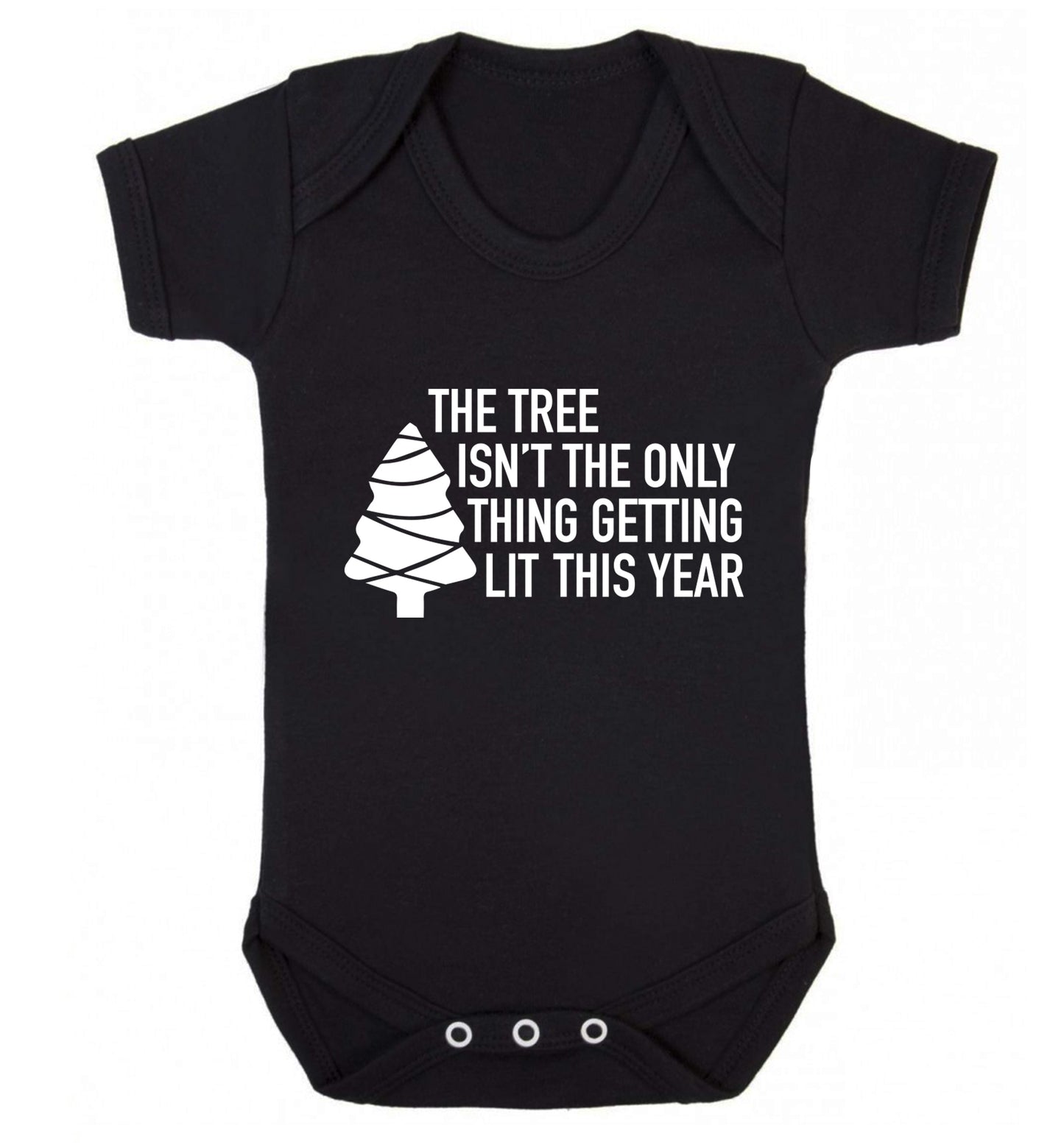 The tree isn't the only thing getting lit this year Baby Vest black 18-24 months
