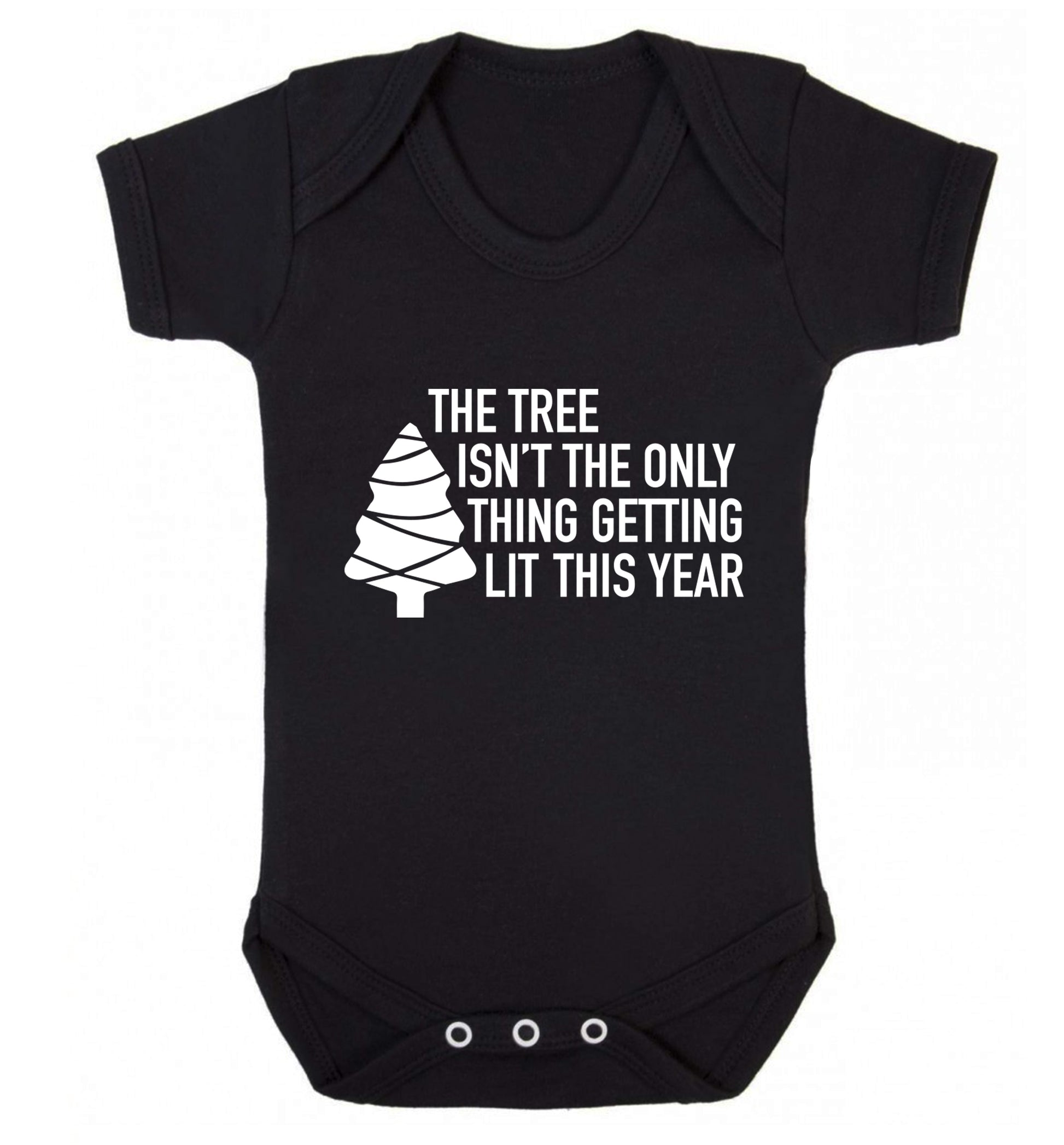 The tree isn't the only thing getting lit this year Baby Vest black 18-24 months