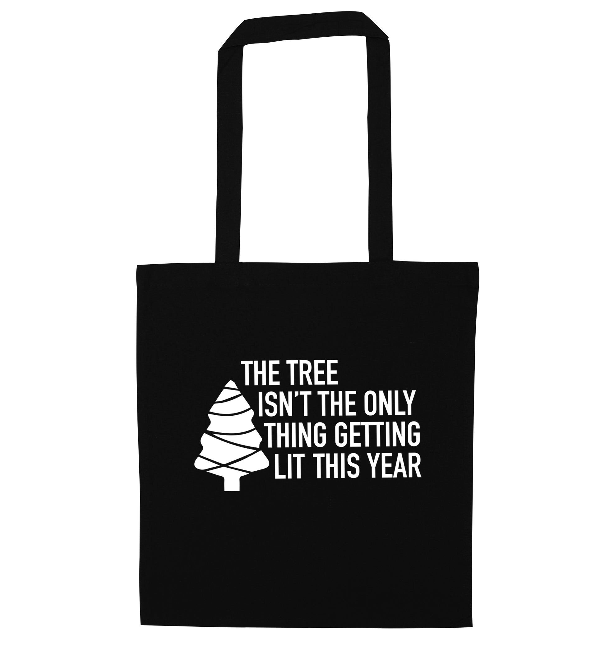 The tree isn't the only thing getting lit this year black tote bag
