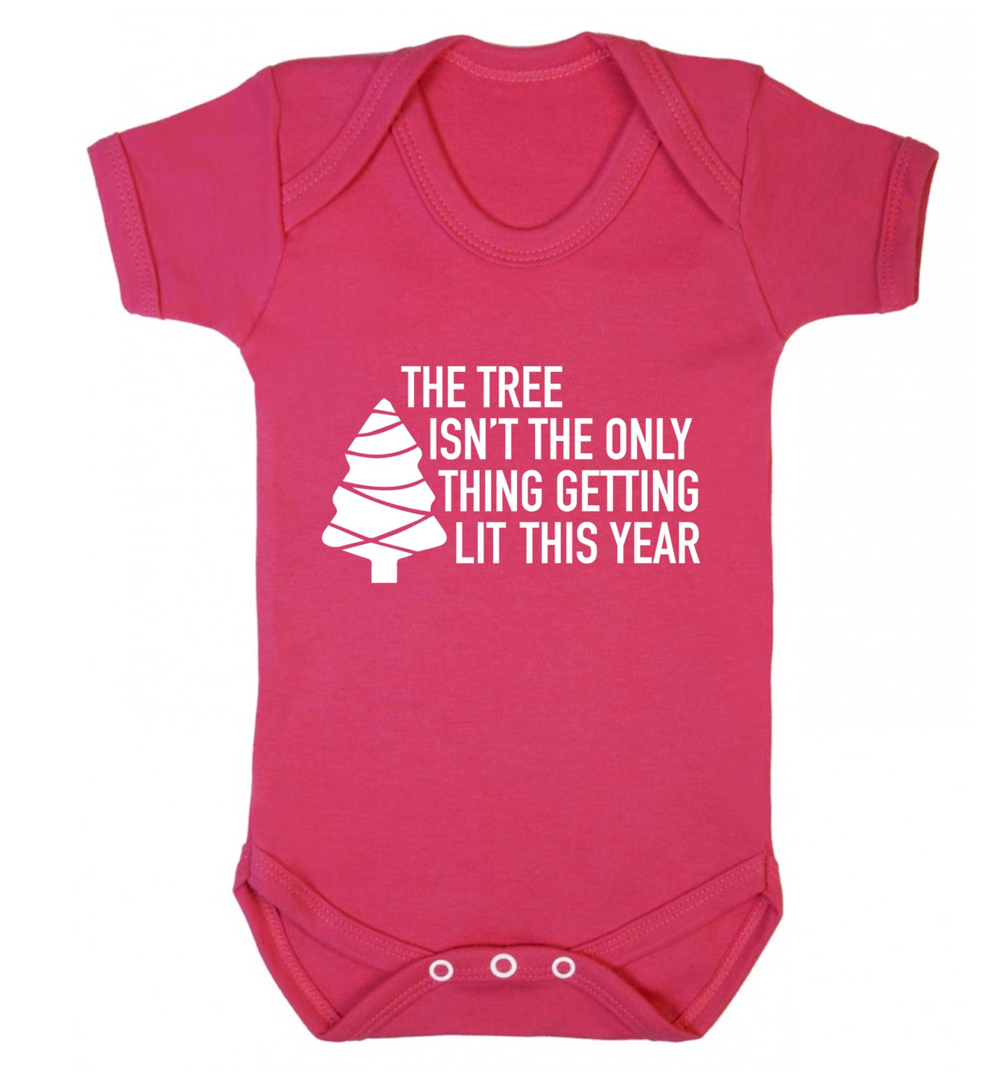 The tree isn't the only thing getting lit this year Baby Vest dark pink 18-24 months