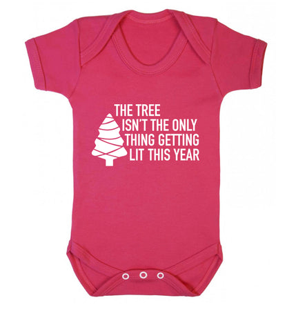 The tree isn't the only thing getting lit this year Baby Vest dark pink 18-24 months