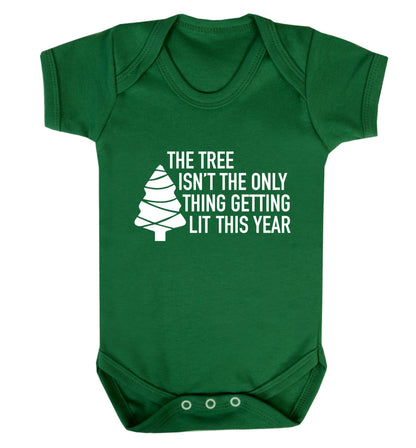 The tree isn't the only thing getting lit this year Baby Vest green 18-24 months