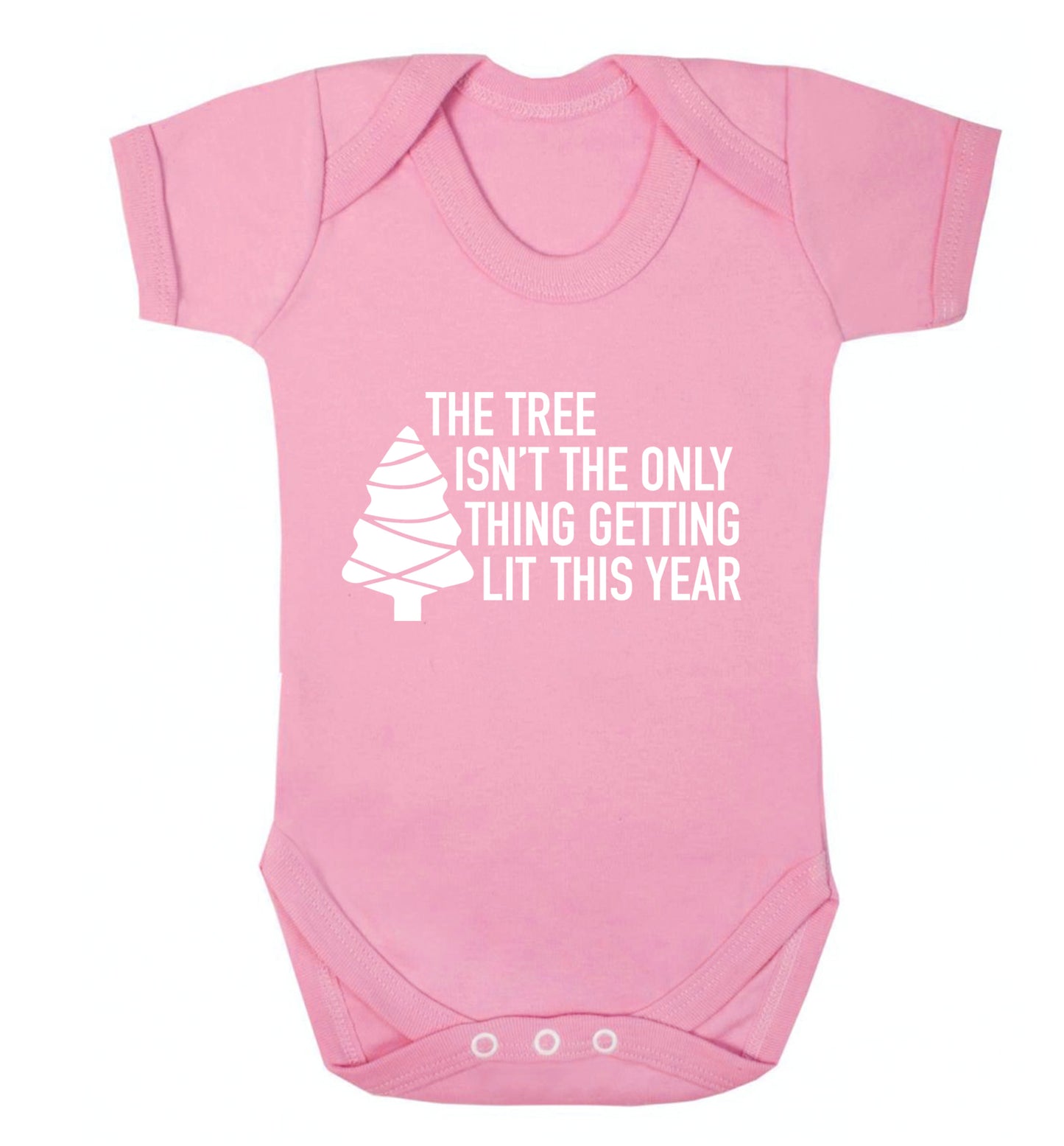 The tree isn't the only thing getting lit this year Baby Vest pale pink 18-24 months