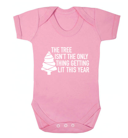 The tree isn't the only thing getting lit this year Baby Vest pale pink 18-24 months