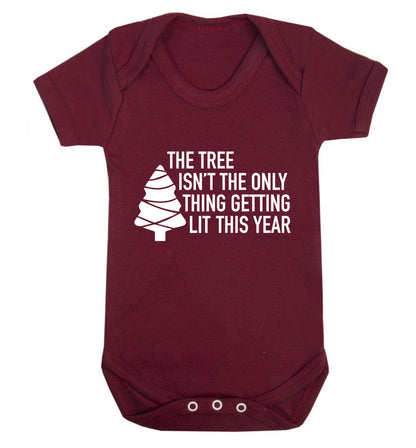 The tree isn't the only thing getting lit this year Baby Vest maroon 18-24 months