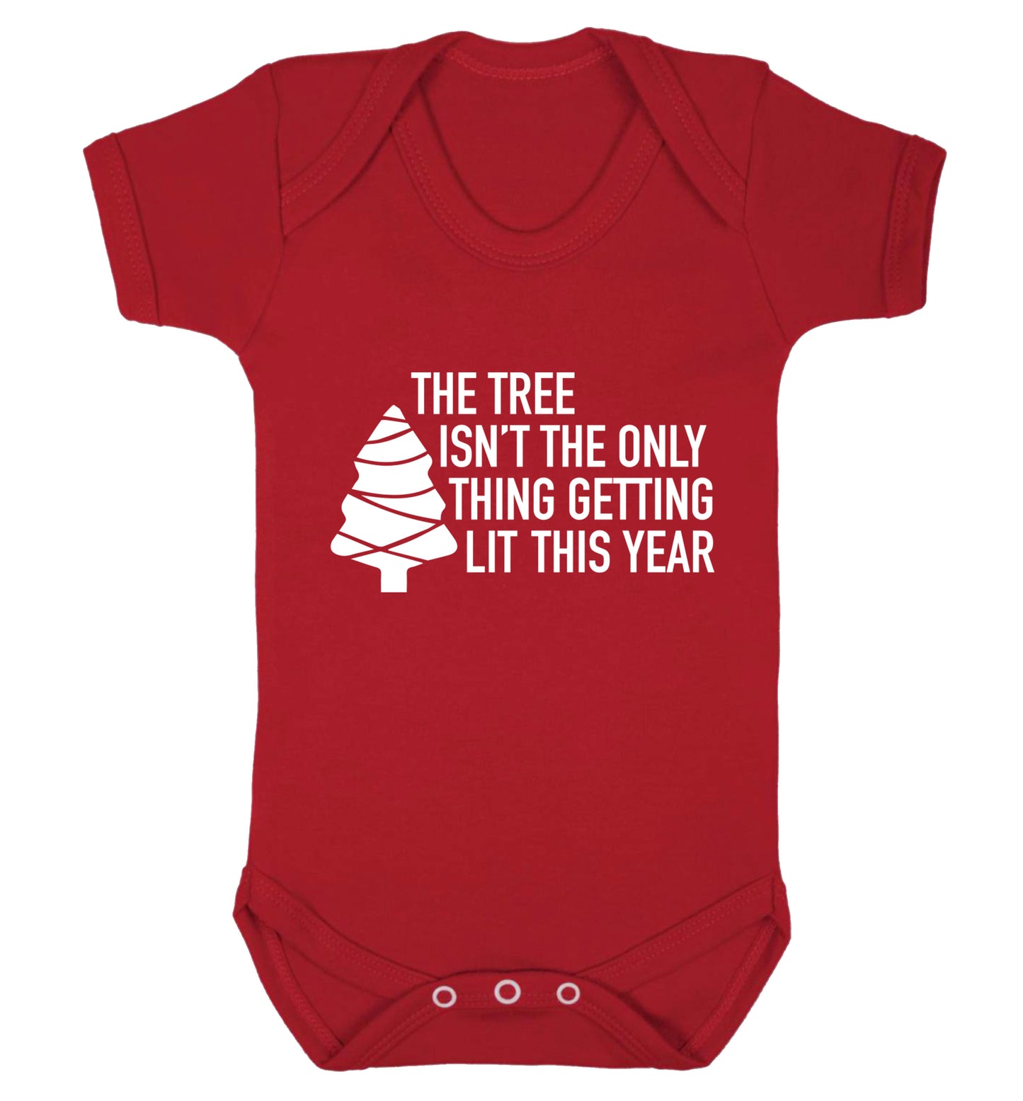 The tree isn't the only thing getting lit this year Baby Vest red 18-24 months