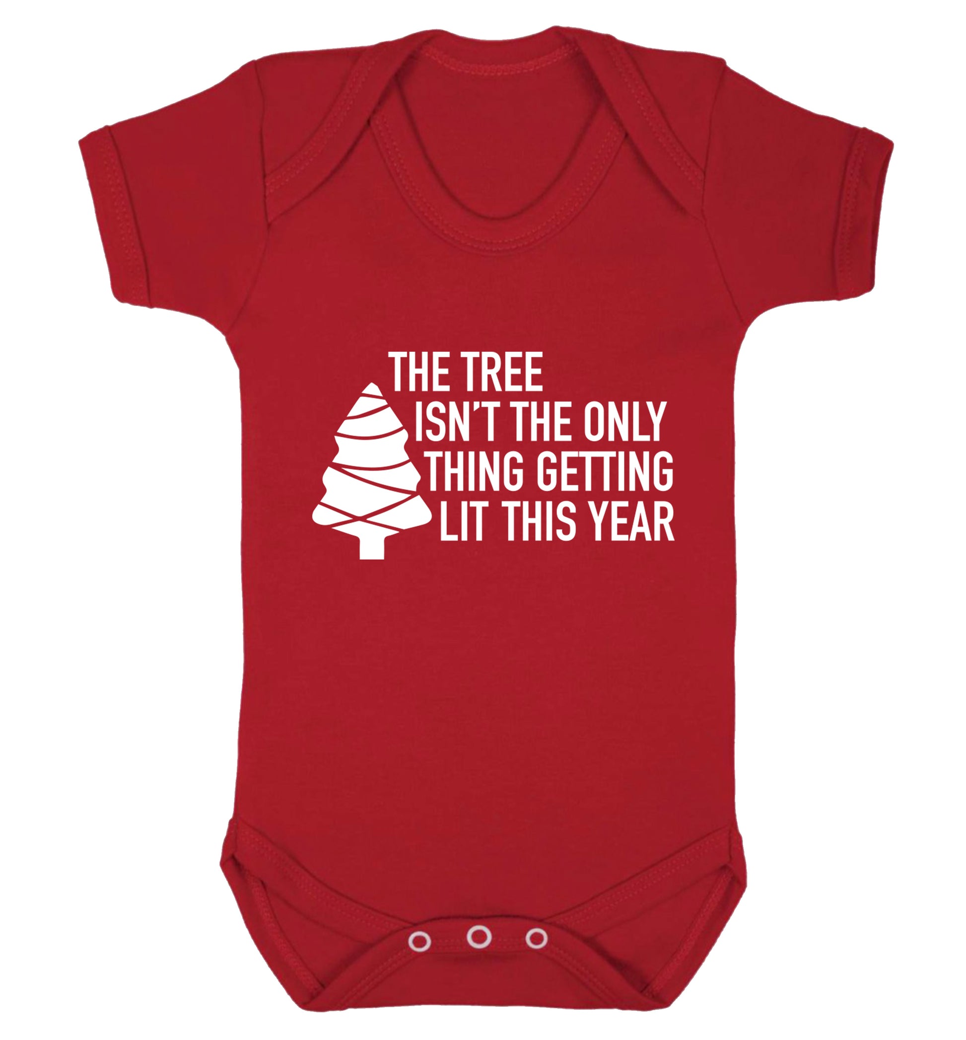 The tree isn't the only thing getting lit this year Baby Vest red 18-24 months