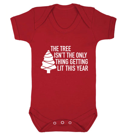 The tree isn't the only thing getting lit this year Baby Vest red 18-24 months