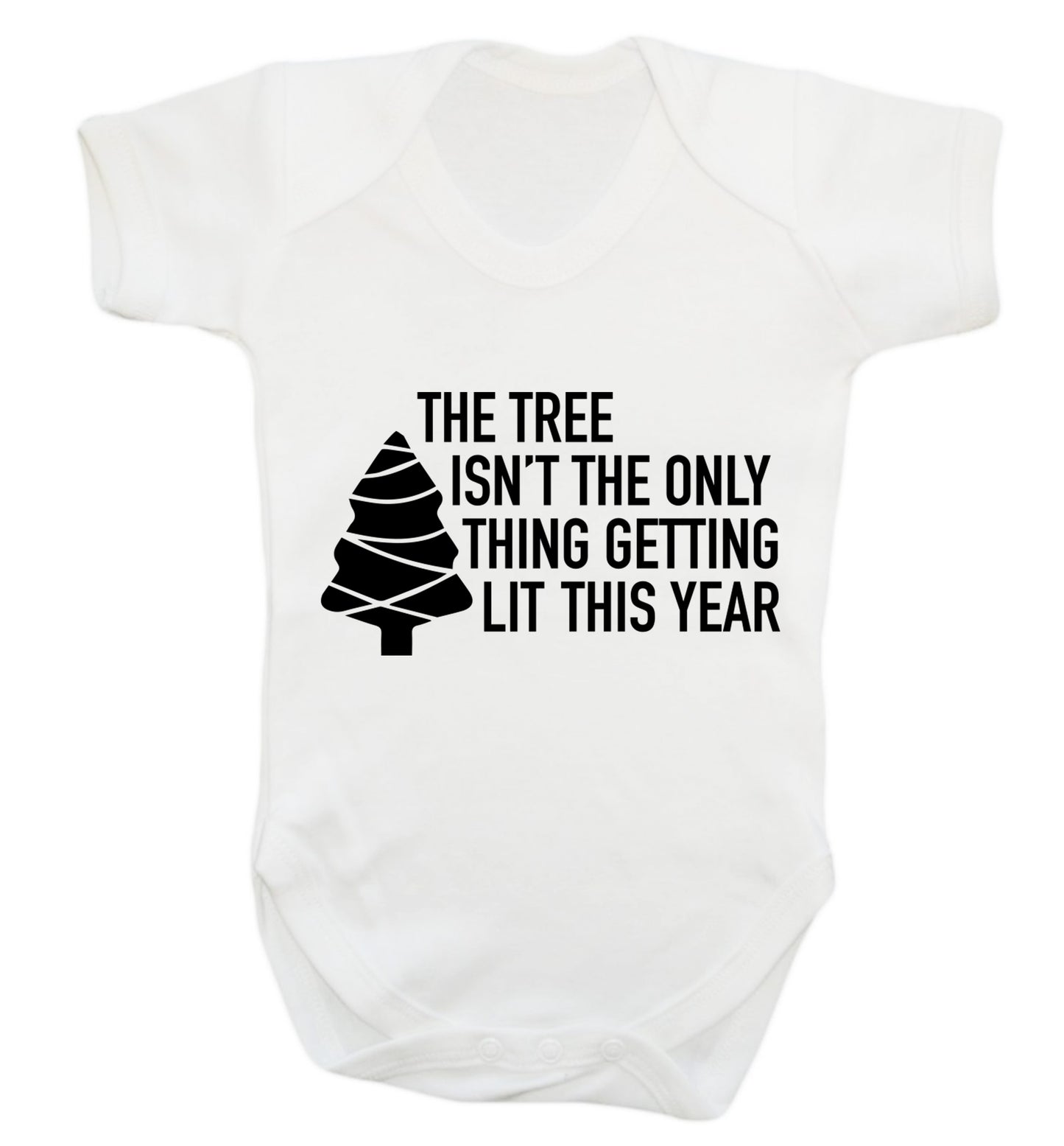 The tree isn't the only thing getting lit this year Baby Vest white 18-24 months