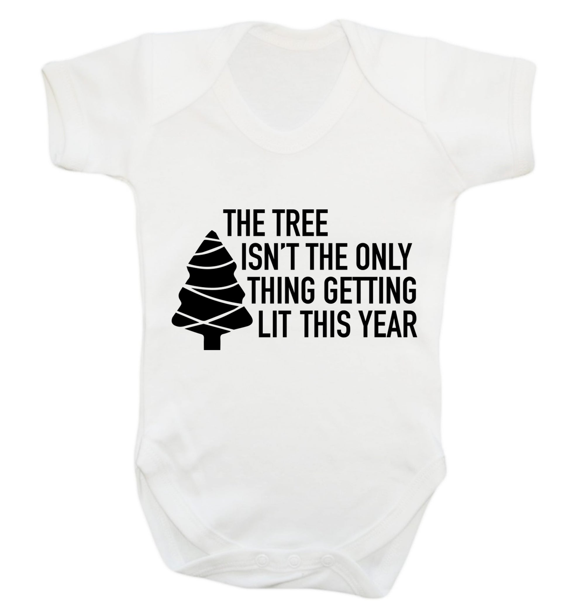 The tree isn't the only thing getting lit this year Baby Vest white 18-24 months