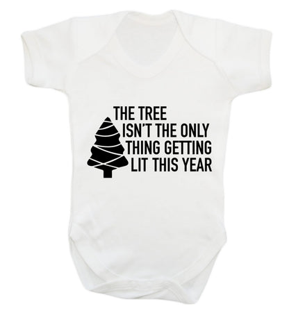 The tree isn't the only thing getting lit this year Baby Vest white 18-24 months