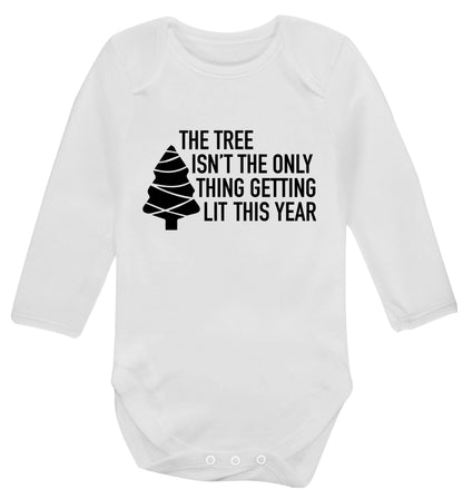 The tree isn't the only thing getting lit this year Baby Vest long sleeved white 6-12 months