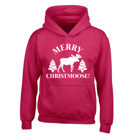 Merry Christmoose children's pink hoodie 12-14 Years