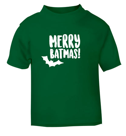 Merry Batmas green Baby Toddler Tshirt 2 Years