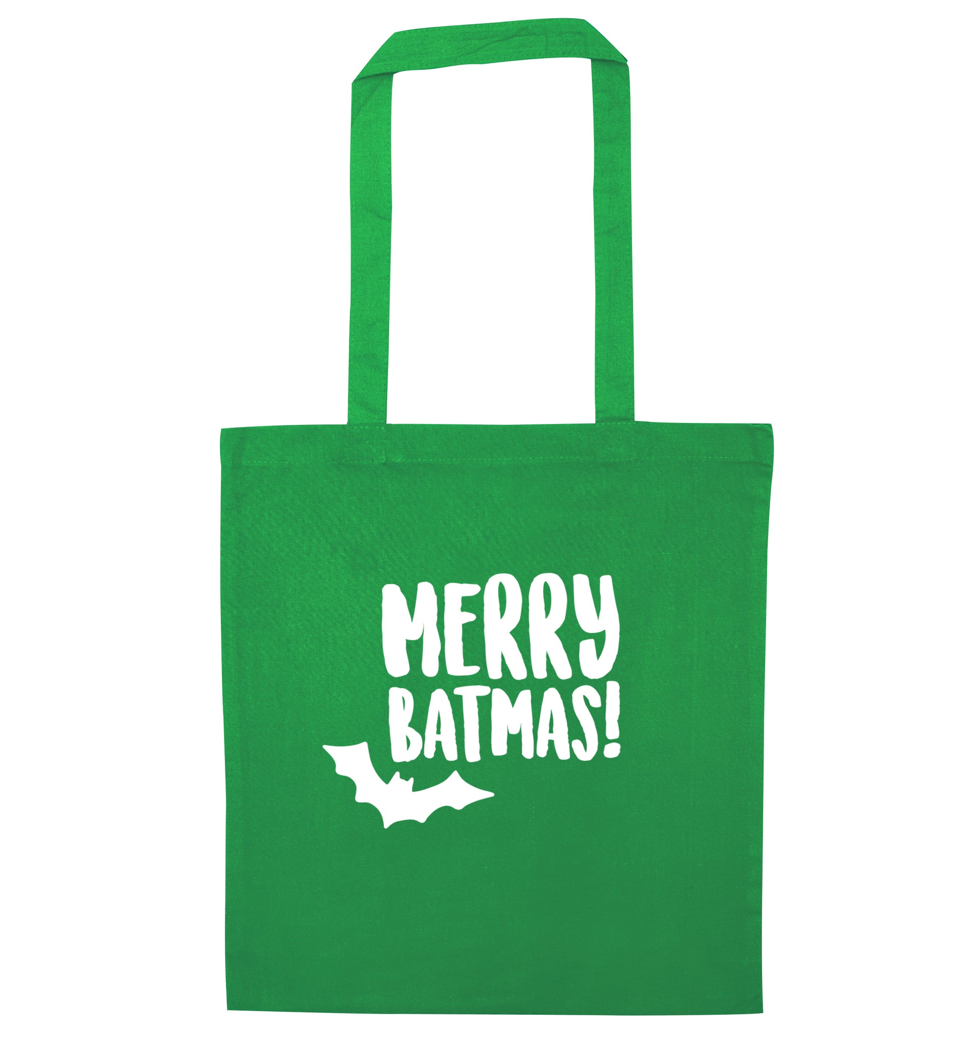 Merry Batmas green tote bag
