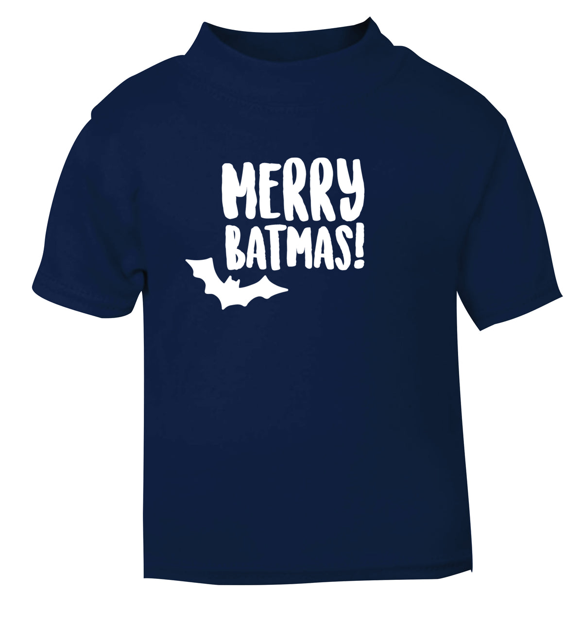 Merry Batmas navy Baby Toddler Tshirt 2 Years