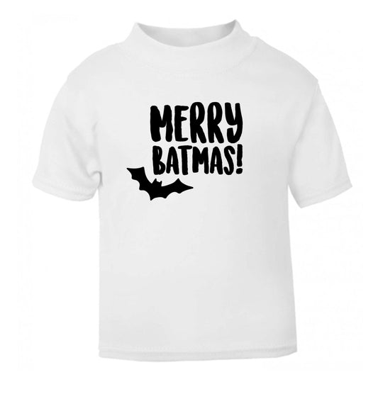 Merry Batmas white Baby Toddler Tshirt 2 Years