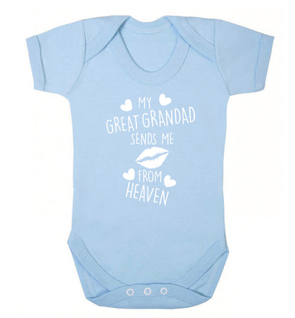 My great grandad sends me kisses from heaven Baby Vest pale blue 18-24 months