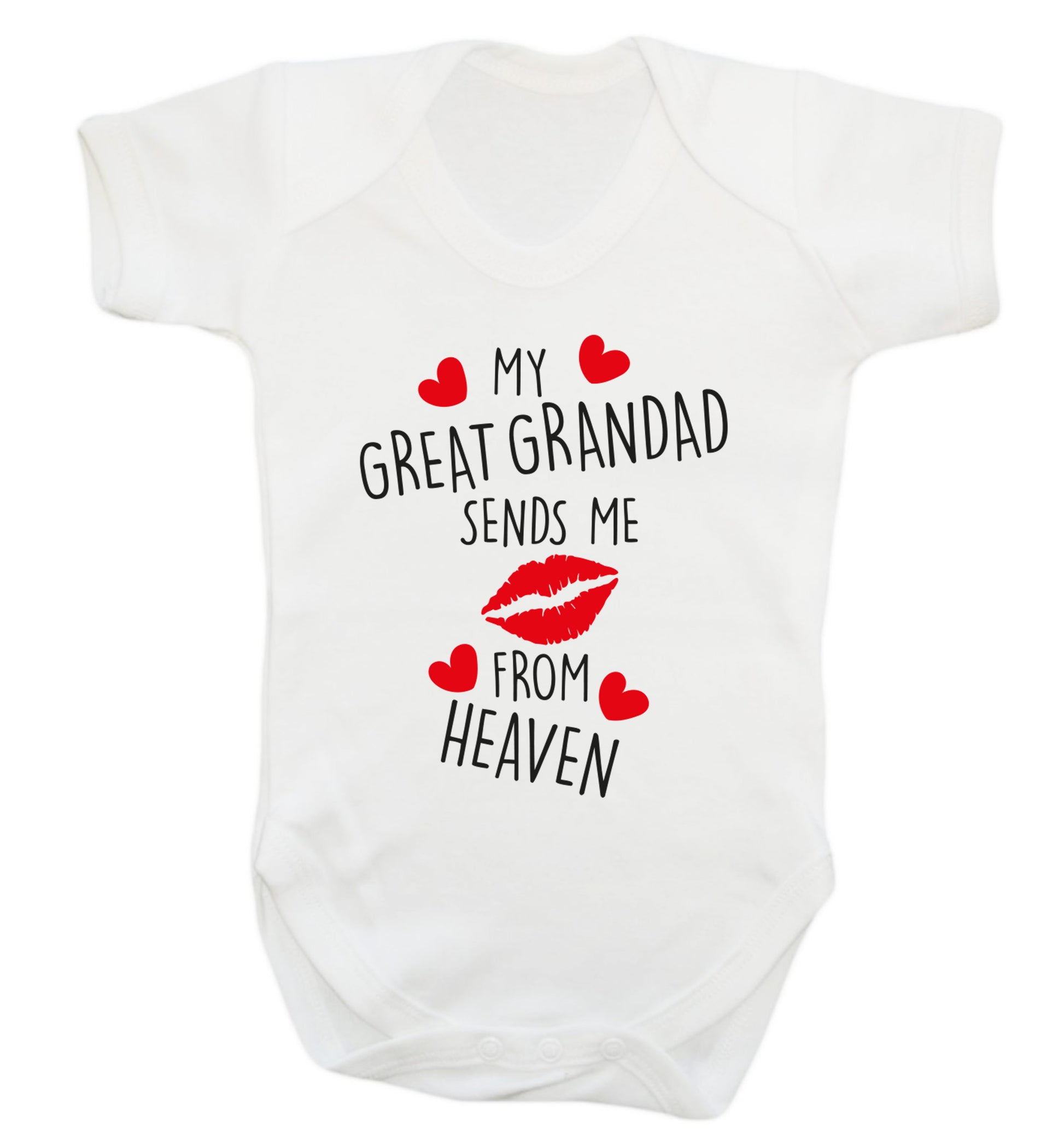 My great grandad sends me kisses from heaven Baby Vest white 18-24 months