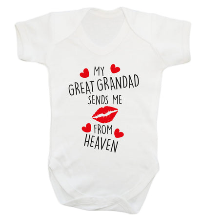 My great grandad sends me kisses from heaven Baby Vest white 18-24 months