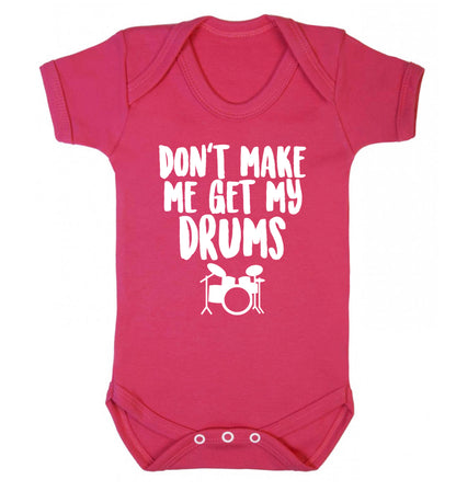 Don't make me get my drums Baby Vest dark pink 18-24 months