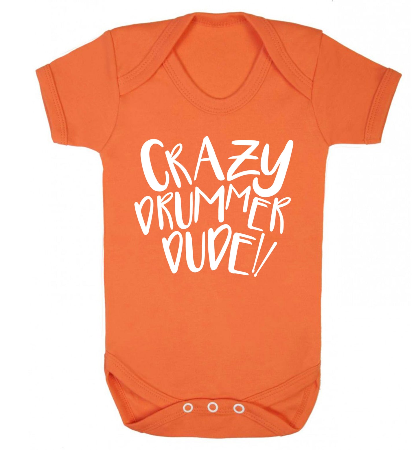 Crazy drummer dude Baby Vest orange 18-24 months