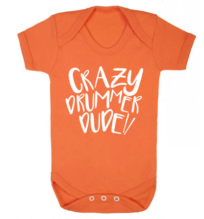 Crazy drummer dude Baby Vest orange 18-24 months
