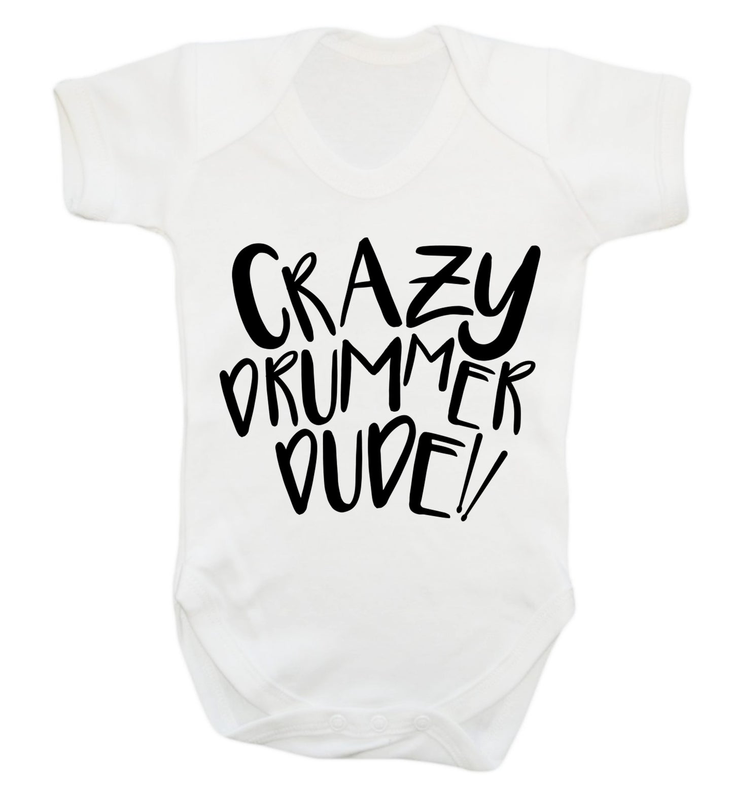 Crazy drummer dude Baby Vest white 18-24 months