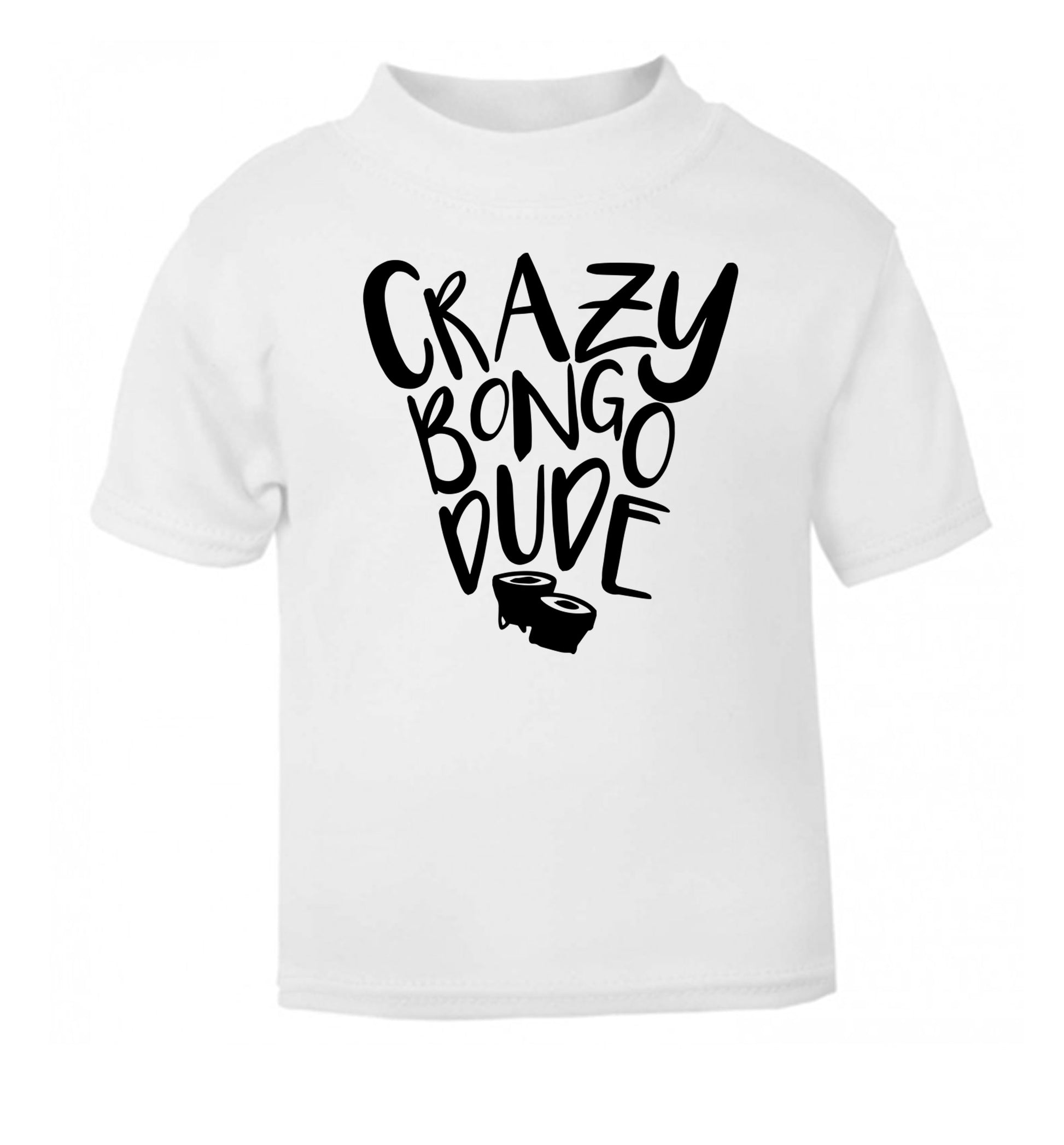 Crazy bongo dude white Baby Toddler Tshirt 2 Years