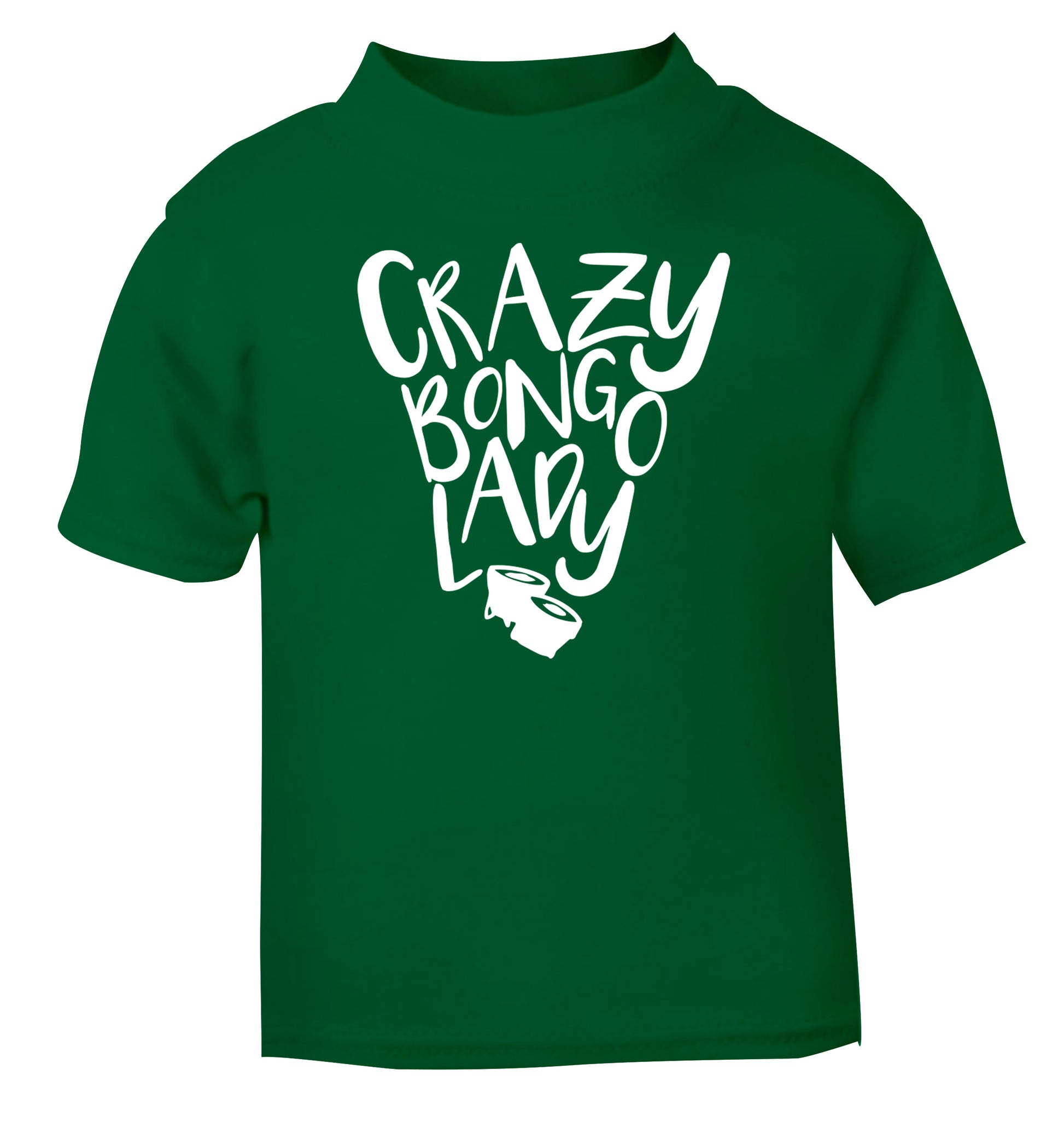 Crazy bongo lady green Baby Toddler Tshirt 2 Years