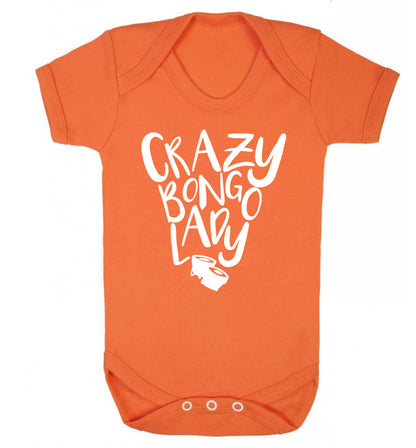 Crazy bongo lady Baby Vest orange 18-24 months