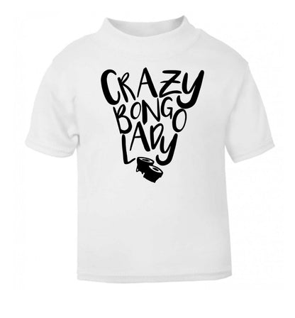 Crazy bongo lady white Baby Toddler Tshirt 2 Years
