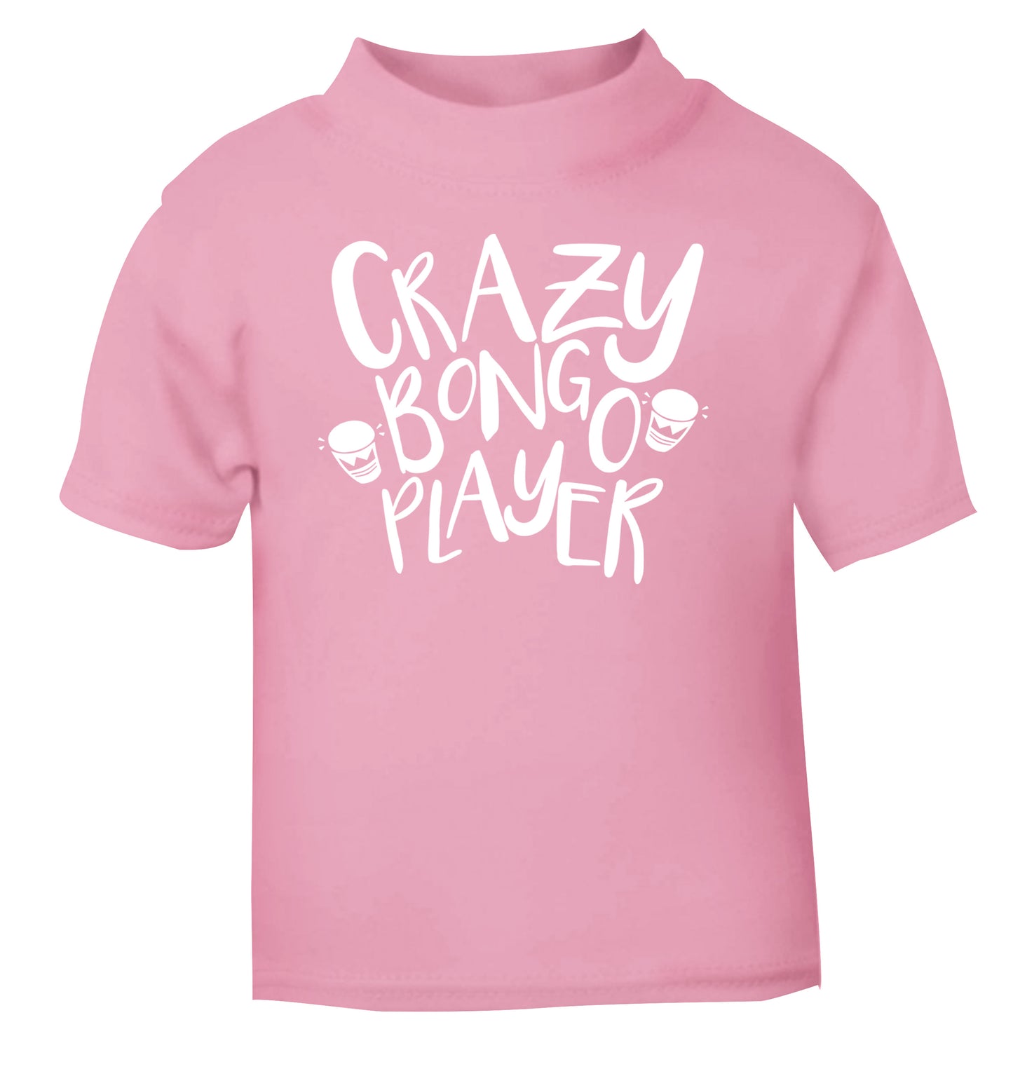 Crazy bongo player light pink Baby Toddler Tshirt 2 Years
