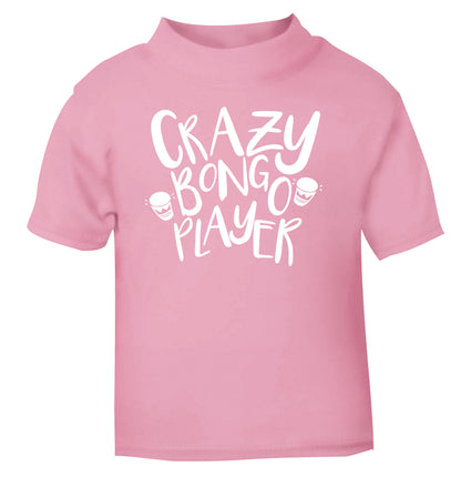 Crazy bongo player light pink Baby Toddler Tshirt 2 Years