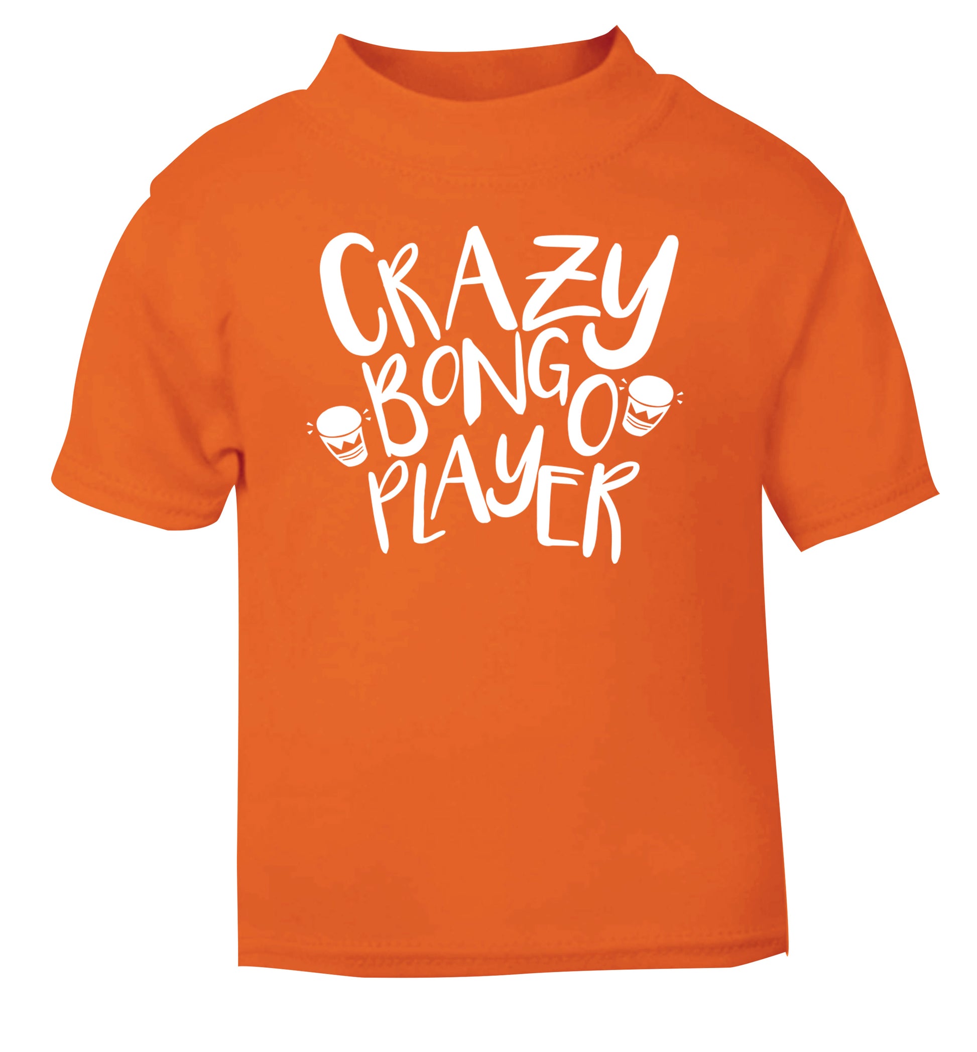 Crazy bongo player orange Baby Toddler Tshirt 2 Years