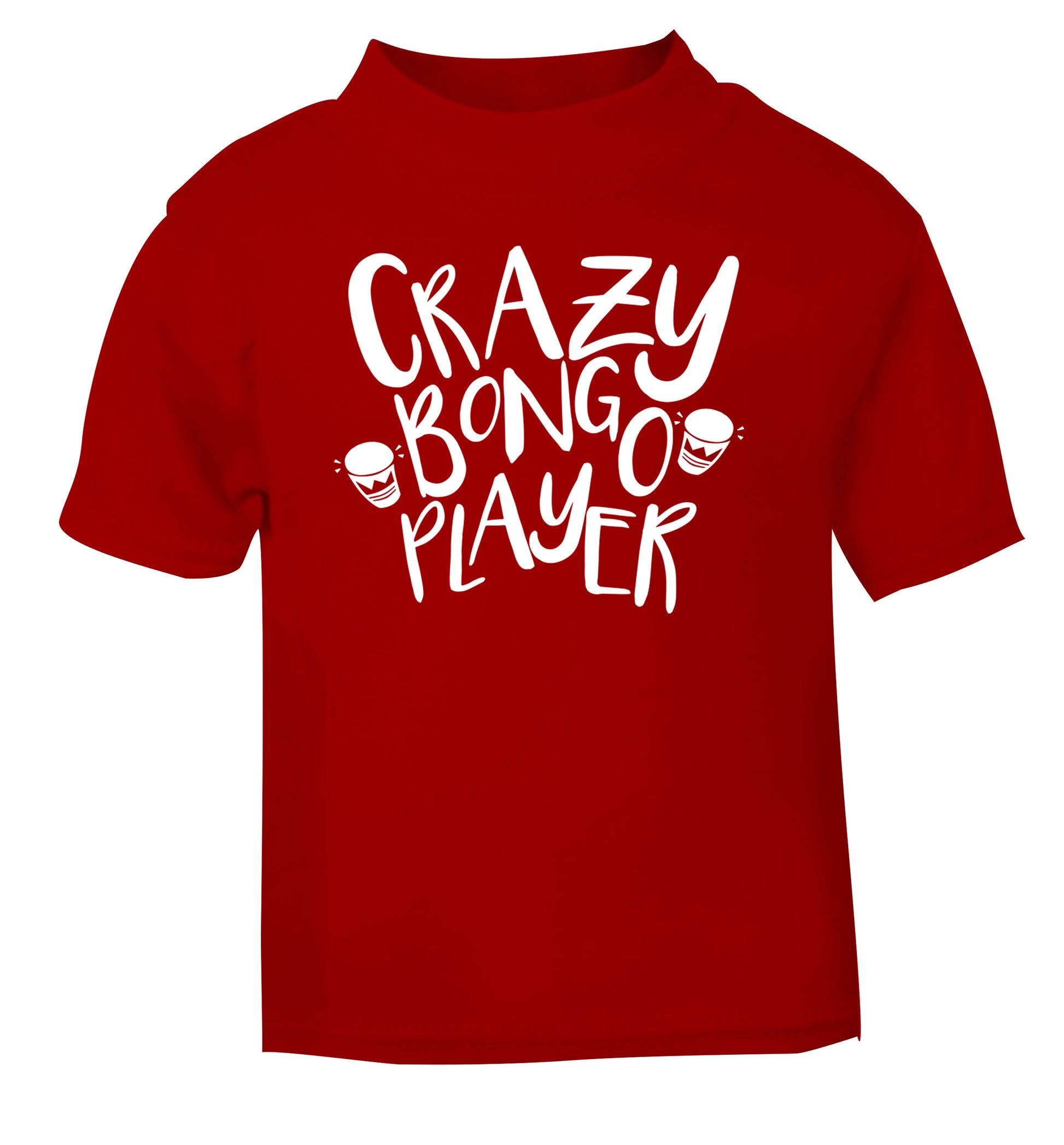 Crazy bongo player red Baby Toddler Tshirt 2 Years