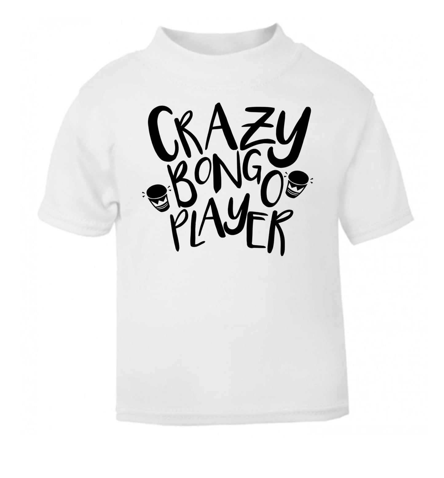 Crazy bongo player white Baby Toddler Tshirt 2 Years