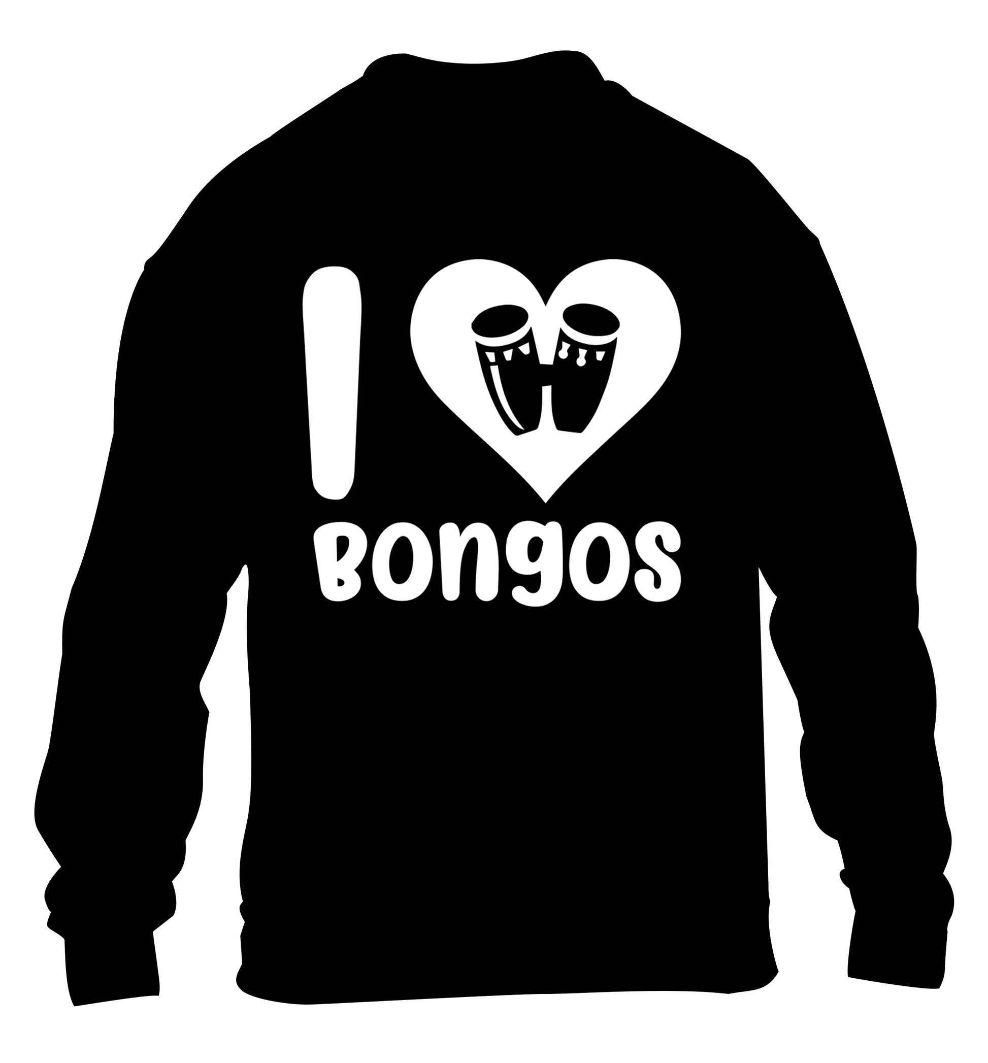 I love bongos children's black sweater 12-14 Years