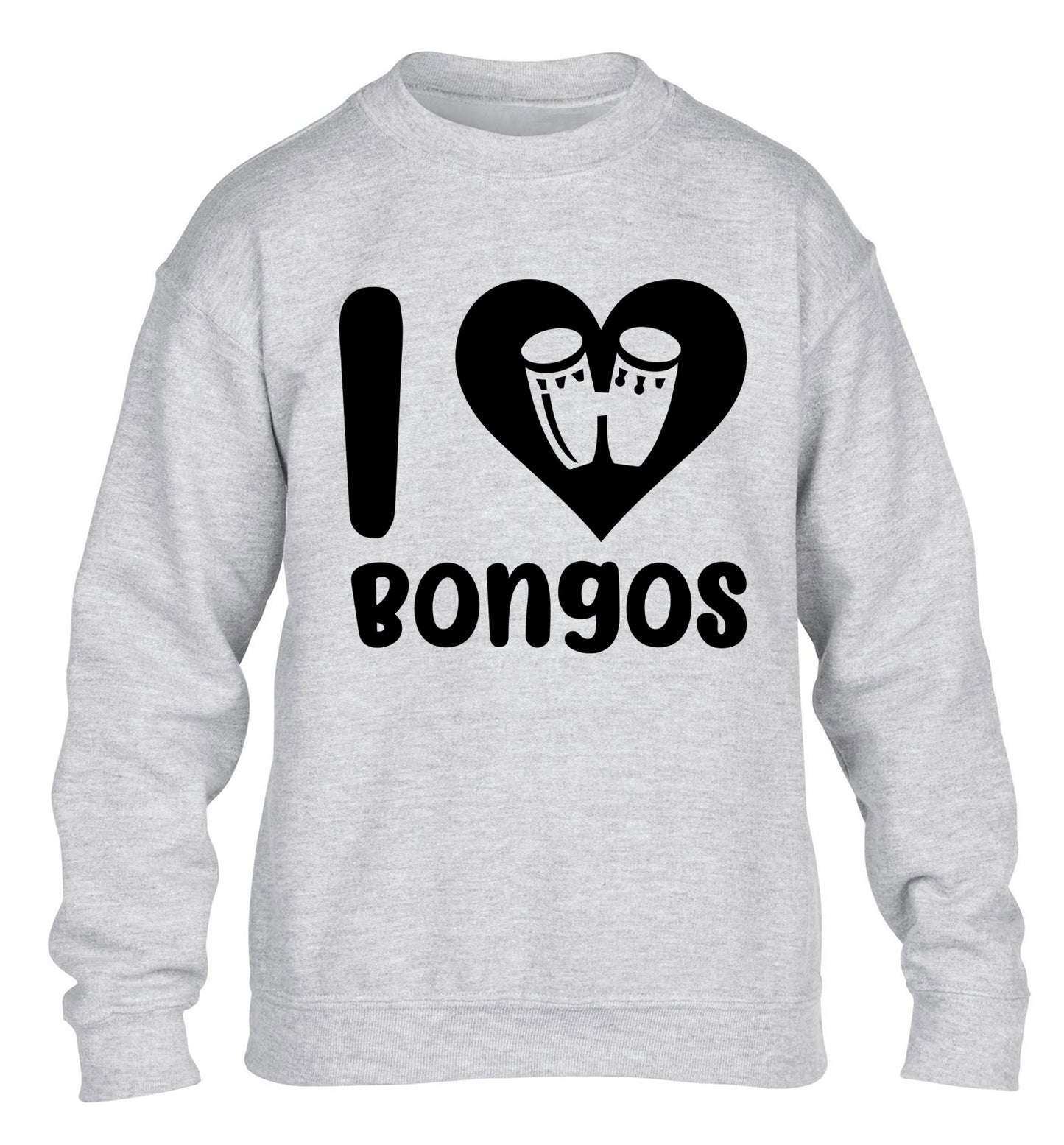 I love bongos children's grey sweater 12-14 Years